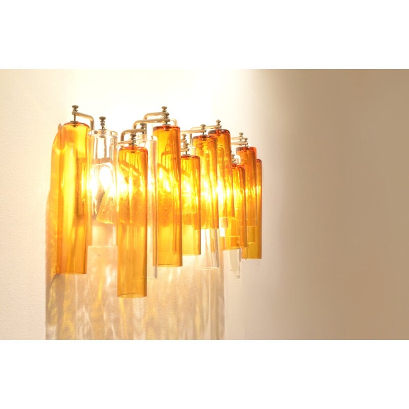 Blown glass italian wall lamp - 1960s