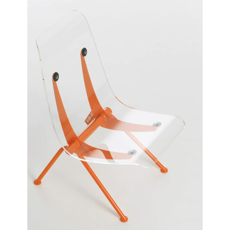 Vintage plexiglass chair by Jean Prouvé for Cité Universitaire d'Antony, 1950s