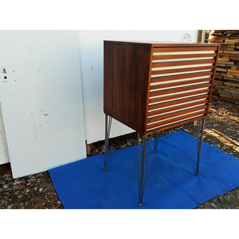 Vintage teak and metal craft furniture