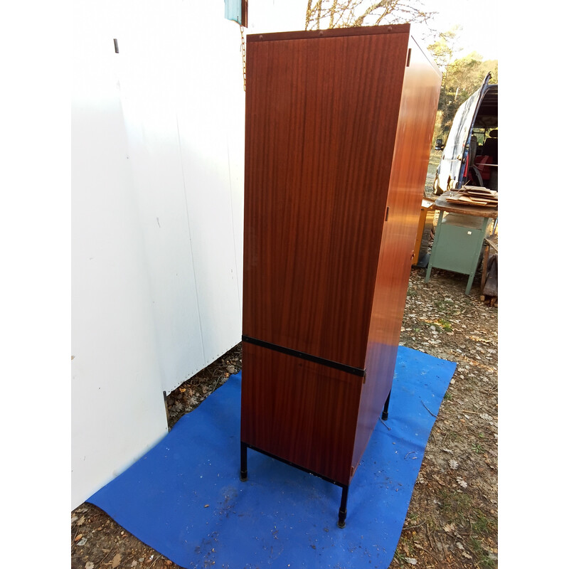 Vintage Scandinavian cabinet in teak and metal