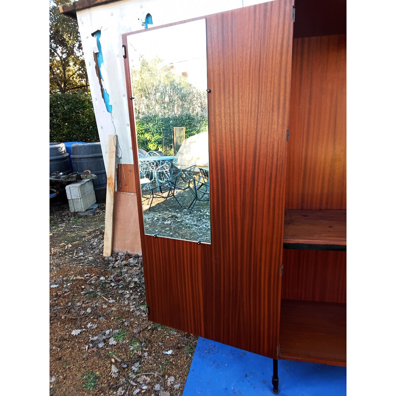 Vintage Scandinavian cabinet in teak and metal