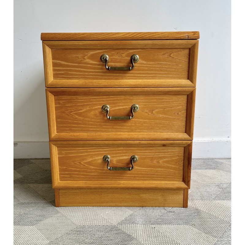 Vintage wood and metal nightstand for G-Plan, United Kingdom
