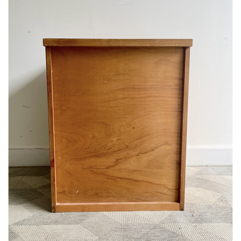 Vintage wood and metal nightstand for G-Plan, United Kingdom