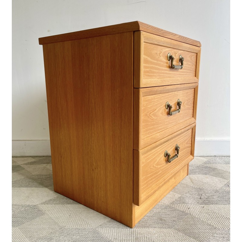 Vintage wood and metal nightstand for G-Plan, United Kingdom