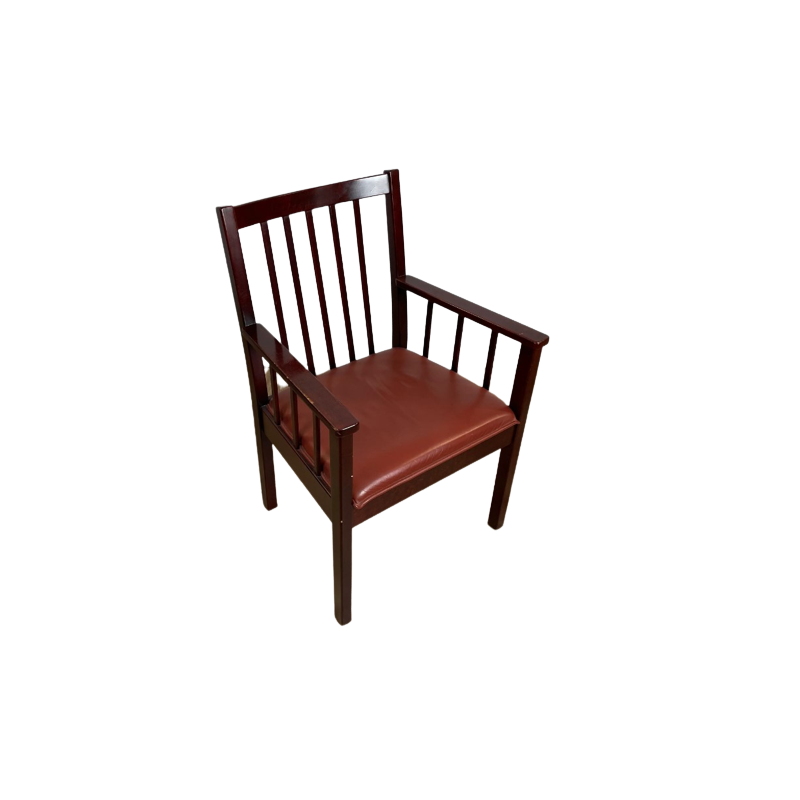 fauteuil vintage en acajou - assise
