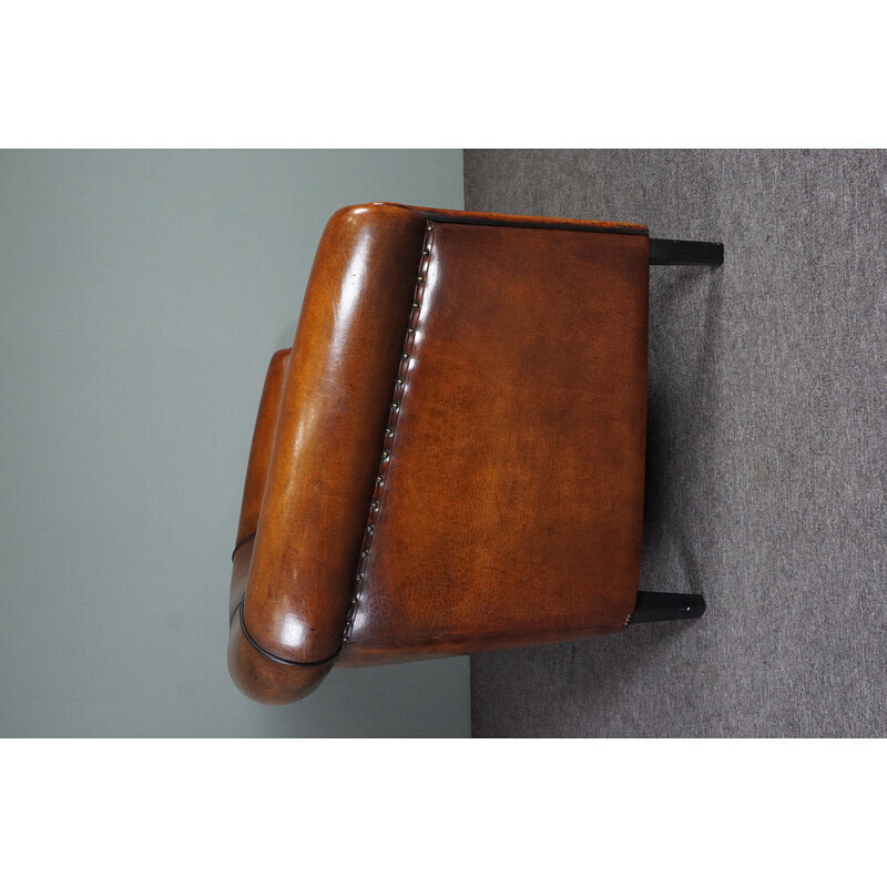 Vintage sheep leather sofa by Thijs