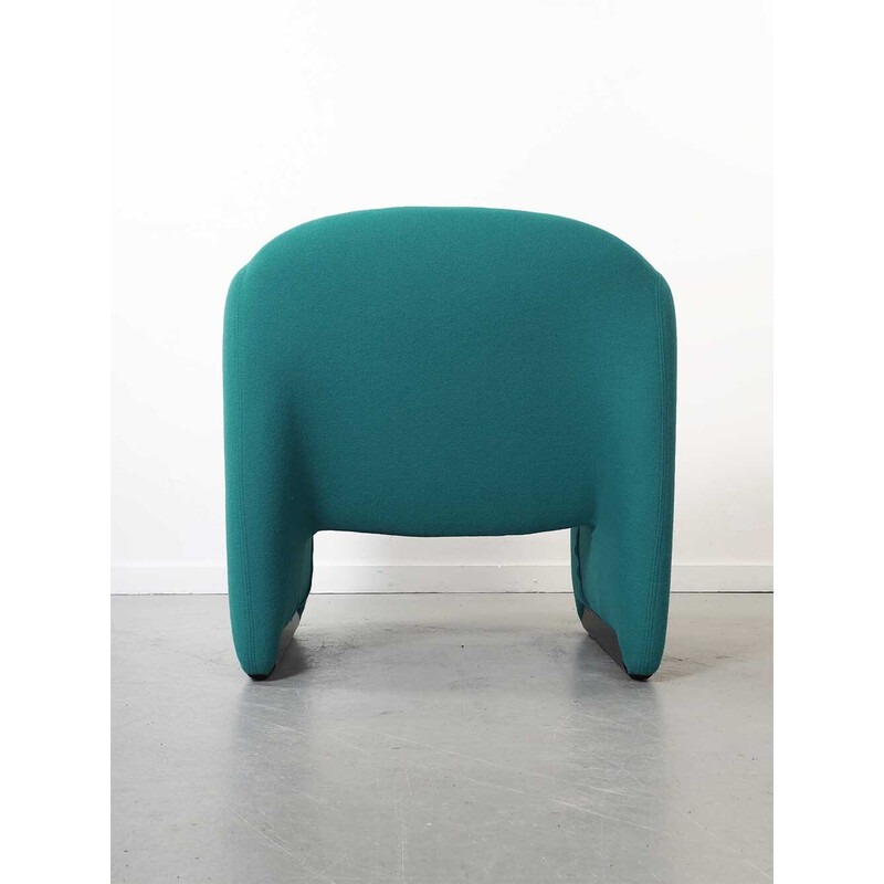 Sillón vintage en lana turquesa de Pierre Paulin para Artifort, Francia años 80