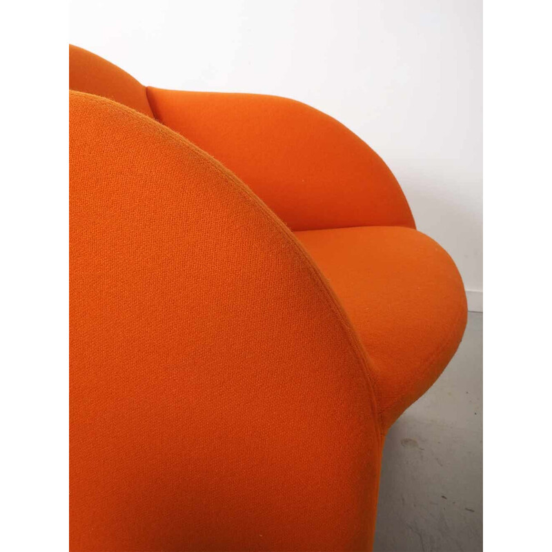 Orangefarbener Ben-Sessel von Pierre Paulin für Artifort, 1980er Jahre