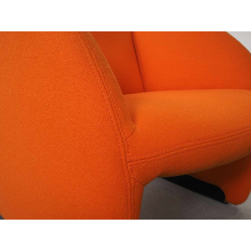 Vintage oranje Ben fauteuil van Pierre Paulin voor Artifort, 1980