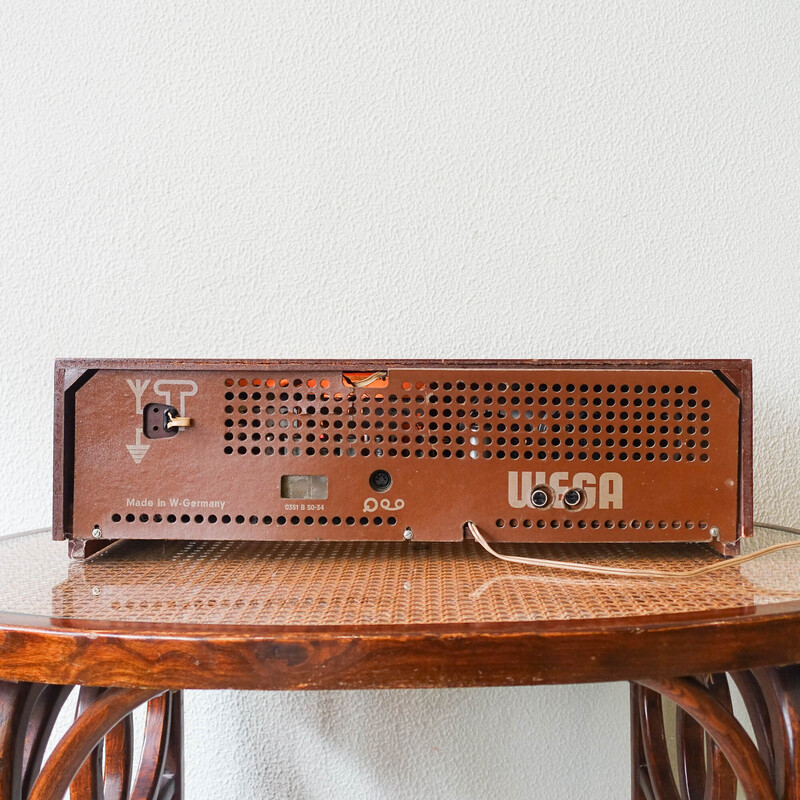 Rádio Vintage de teca da Wega, década de 1960