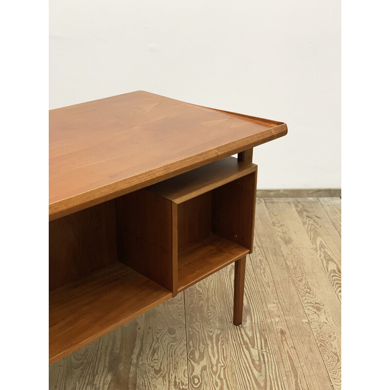 Vintage teak desk by Peter Løvig Nielsen for Hedensted Møbelfabrik, Denmark 1960s