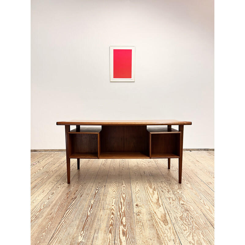 Vintage teak desk by Peter Løvig Nielsen for Hedensted Møbelfabrik, Denmark 1960s