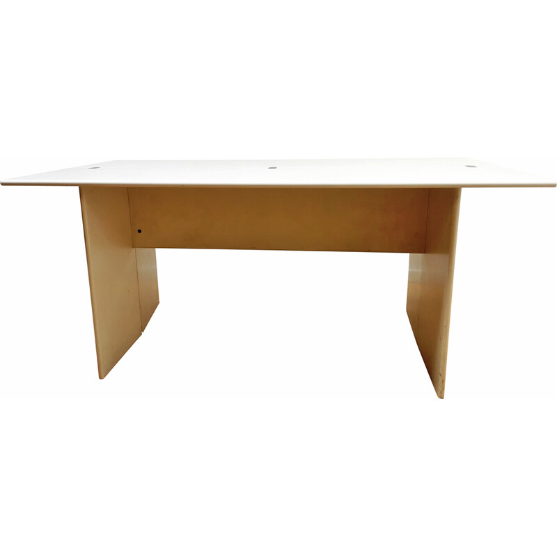Vintage folding table in white wood for Habitat