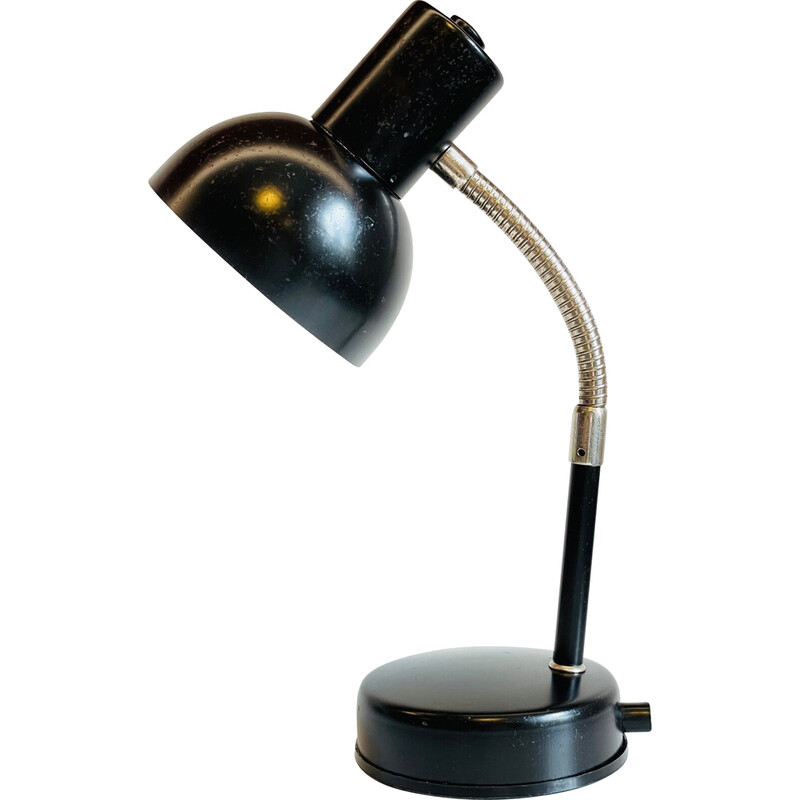 Lámpara industrial negra vintage, 1960-1970