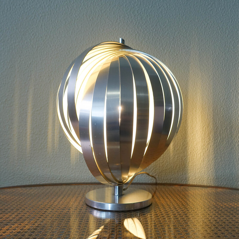 Vintage table lamp "Moon" by Henri Mathieu, France 1970s