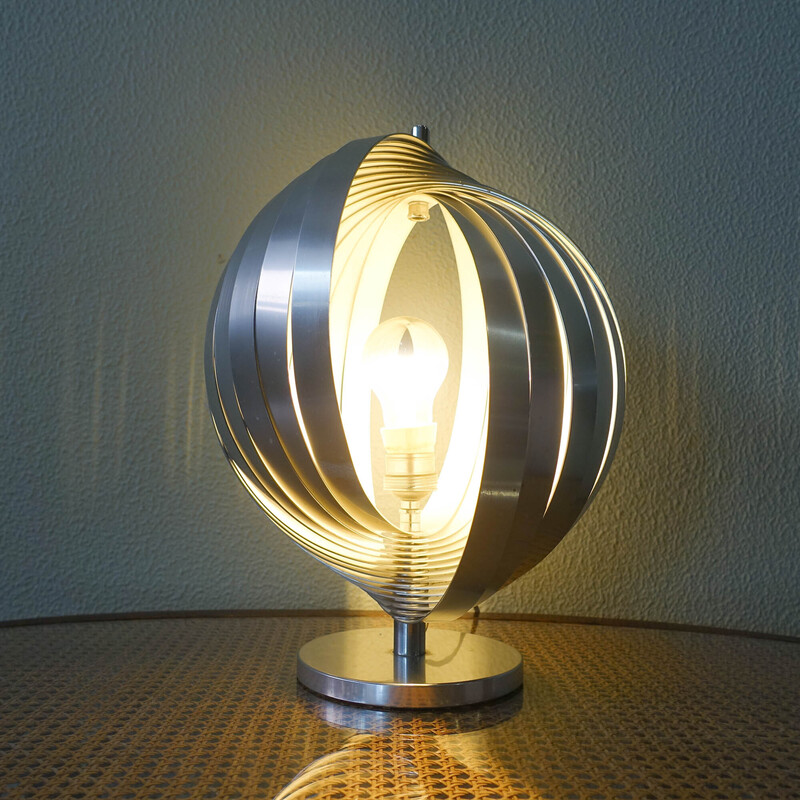 Vintage table lamp "Moon" by Henri Mathieu, France 1970s