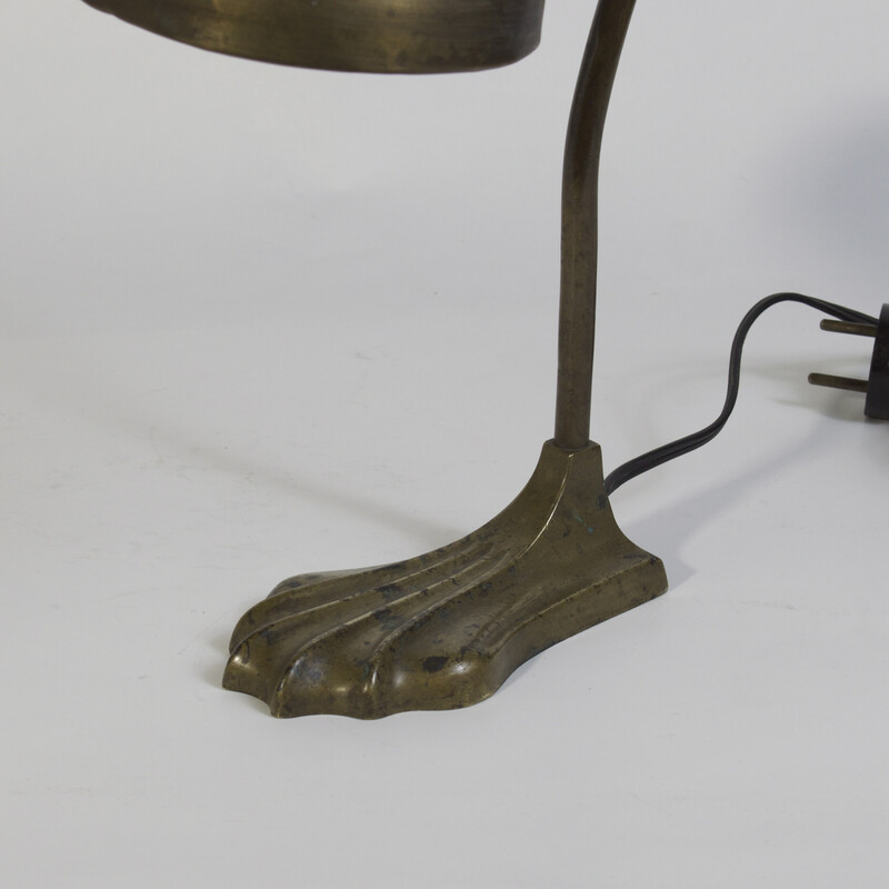 Vintage art nouveau bronzen lamp, 1920