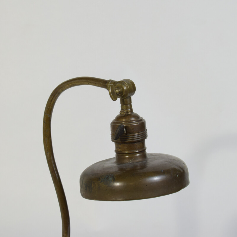 Lampada vintage in bronzo art nouveau, 1920