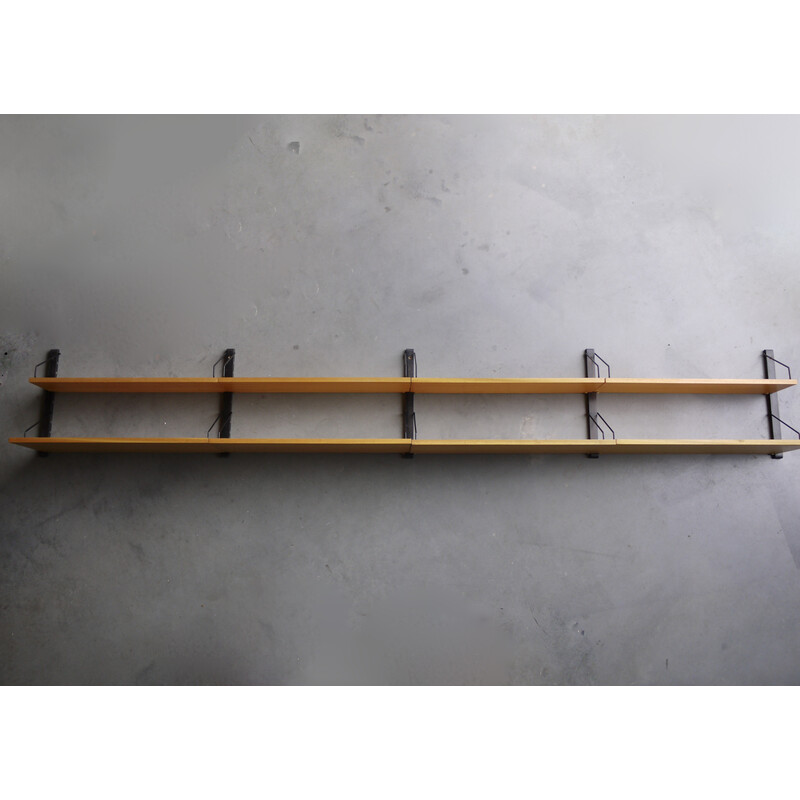 Vintage beech shelving system by Poul Cadovius, 1960s