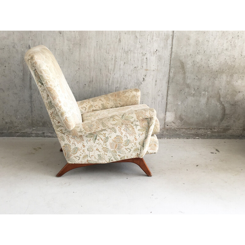 Paire de fauteuils vintage rembourrés belges - 1970