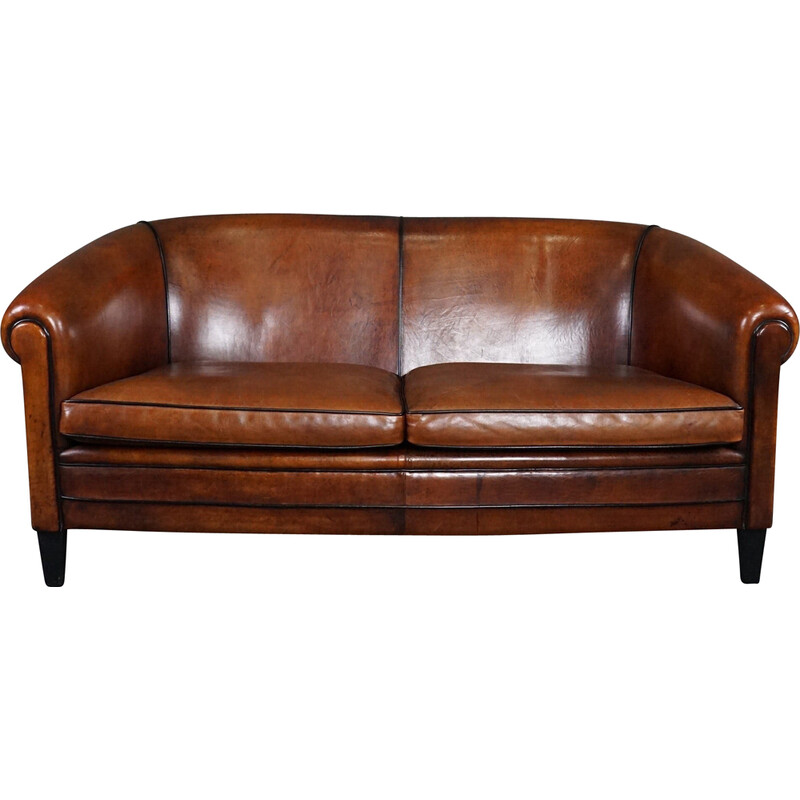 Vintage sheep leather sofa by Thijs