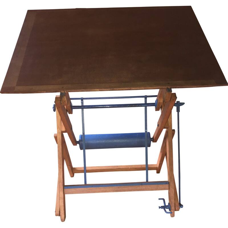 Tavolo da disegno TECNIGRAFO Vintage in legno '50 '60 – Ghetto