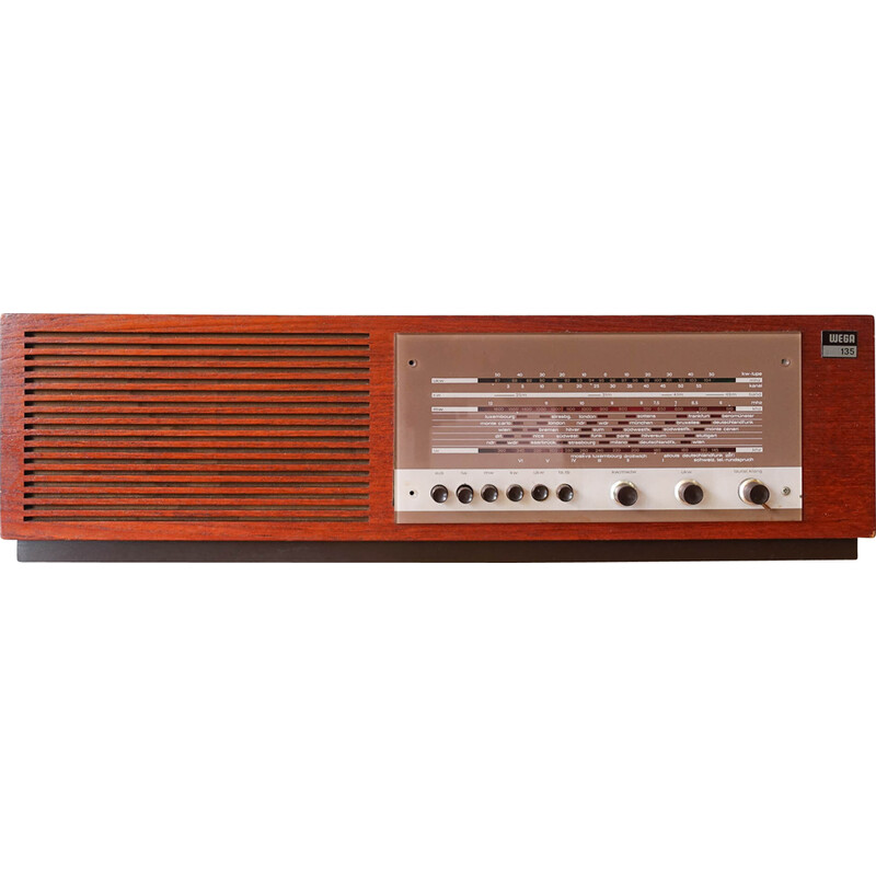 Rádio Vintage de teca da Wega, década de 1960