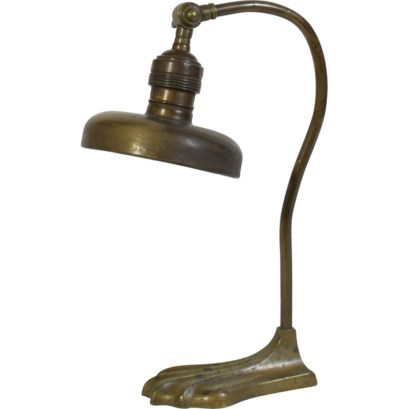 Vintage art nouveau bronzen lamp, 1920