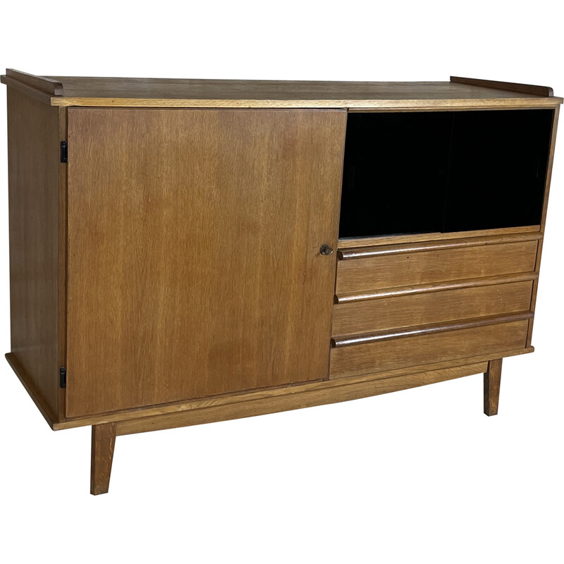 Vintage oak highboard, 1960s