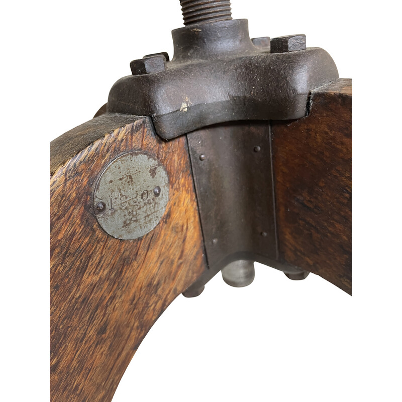 Vintage Amerikaanse eiken armstoel, 1860