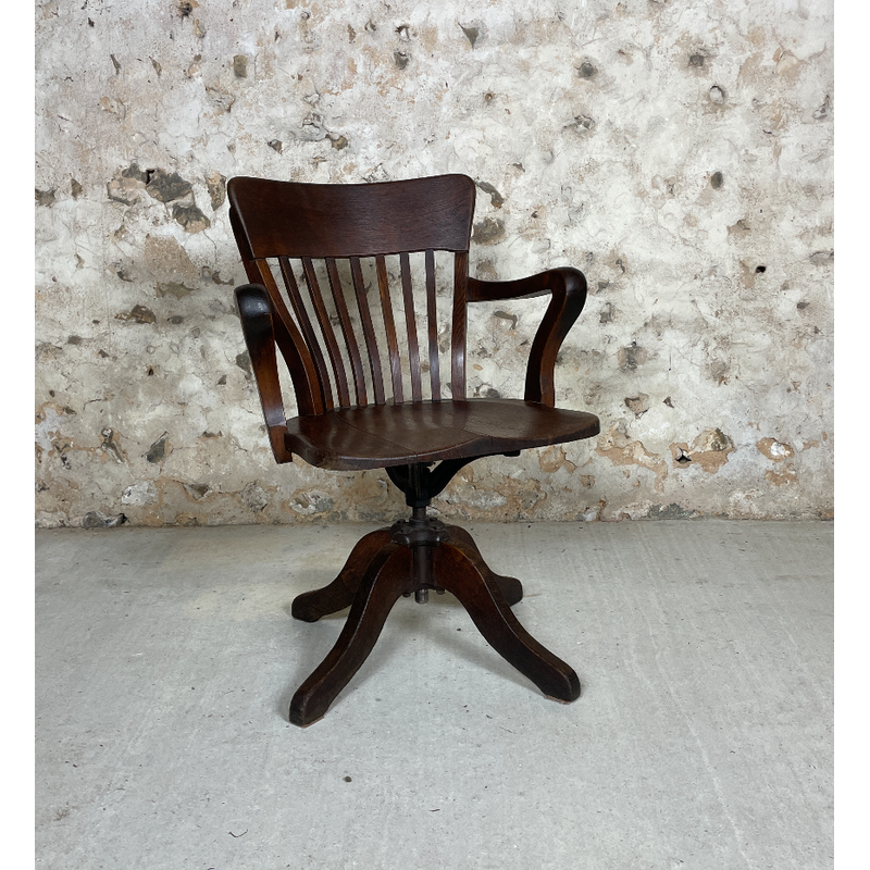 Vintage American armchair in oak, 1860s