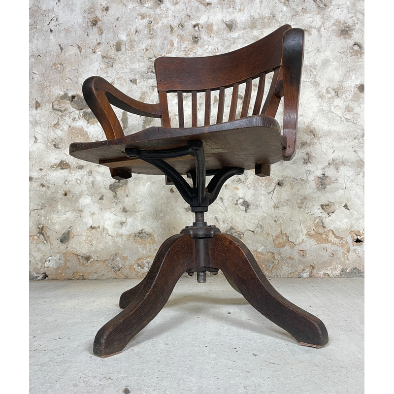 Amerikanischer Vintage-Sessel aus Eiche, 1860