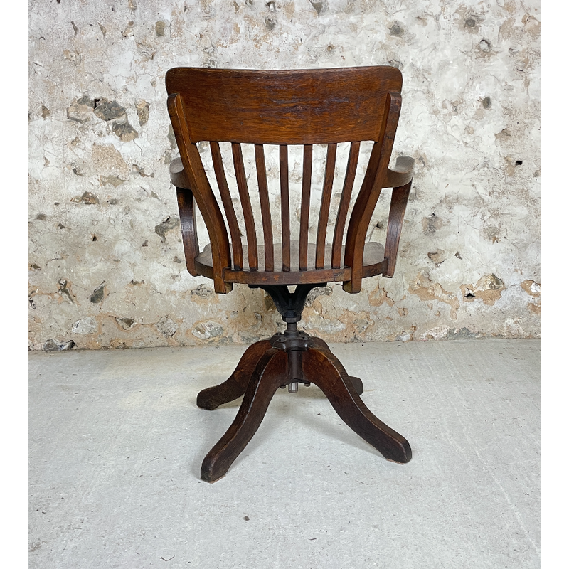 Vintage American armchair in oak, 1860s