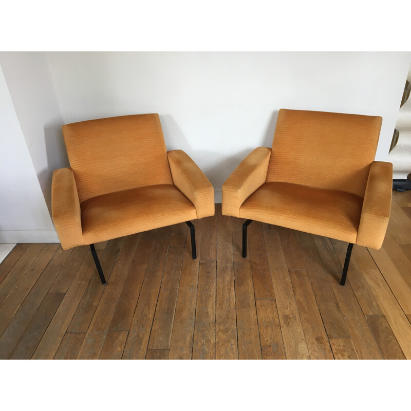 Pair of armchairs by Joseph André MOTTE - 1960s