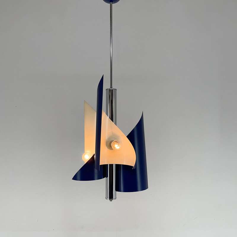 Italian vintage asymetrical Space Age chandelier, 1970s