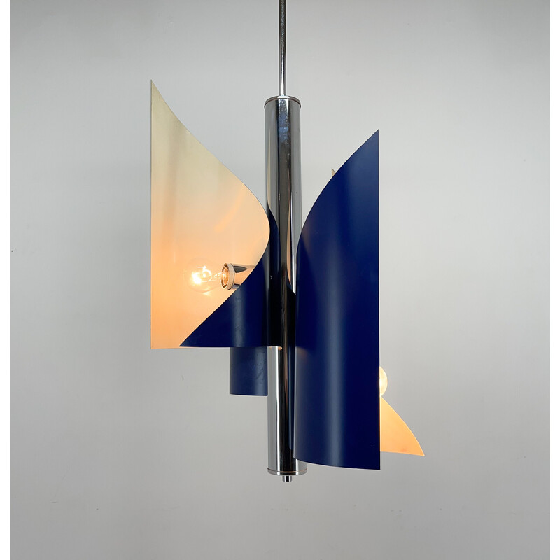 Italian vintage asymetrical Space Age chandelier, 1970s