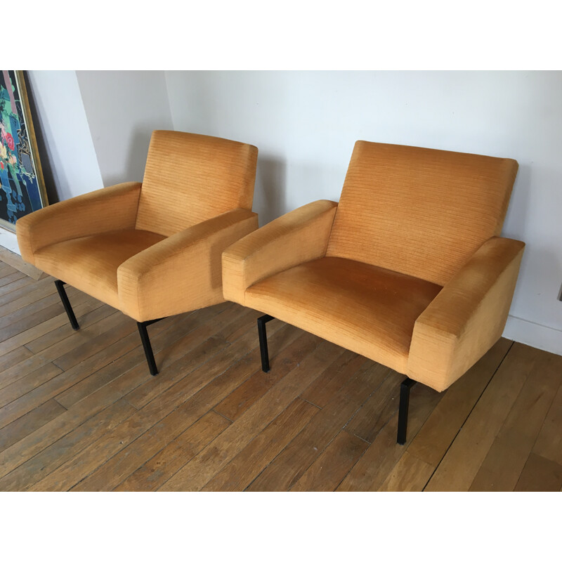 Pair of armchairs by Joseph André MOTTE - 1960s