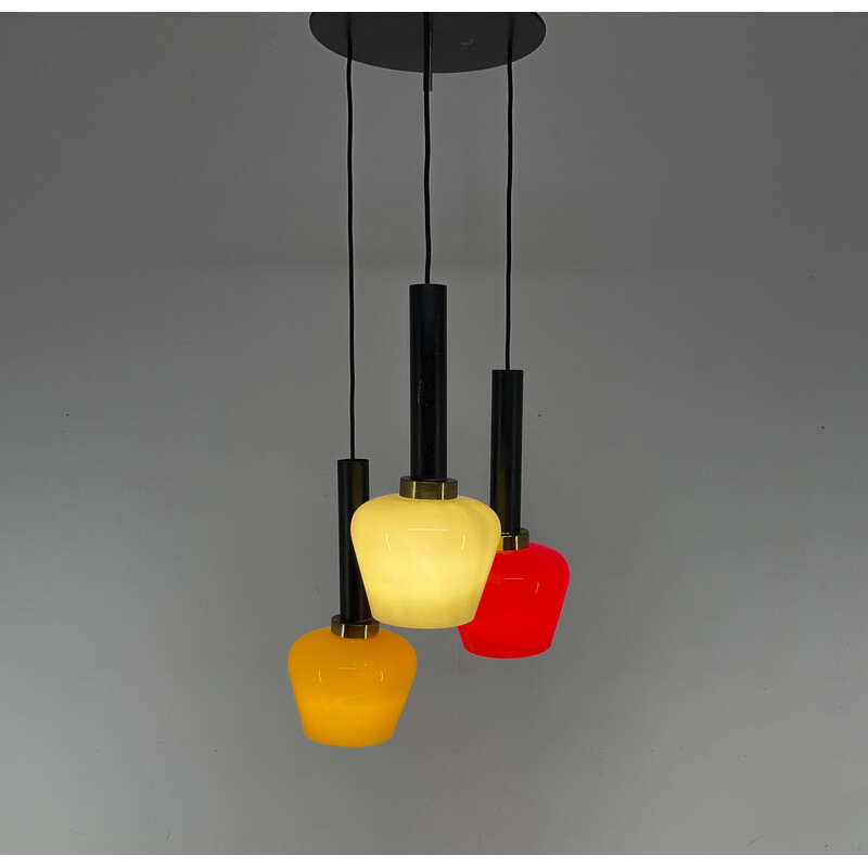 Mid-century Italian colourful cascade pendant lamp, 1970s