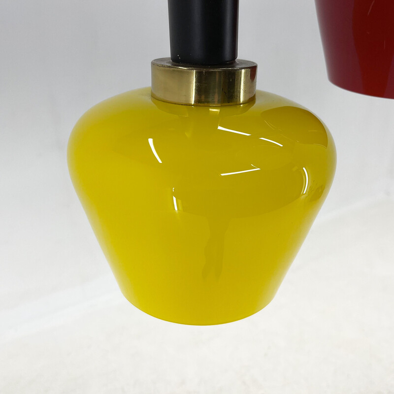 Mid-century Italian colourful cascade pendant lamp, 1970s