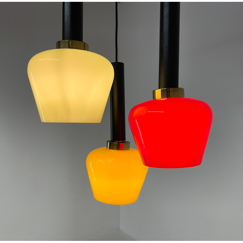 Mid-century Italian colourful cascade pendant lamp, 1970s