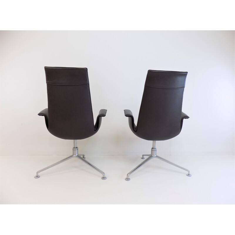 Pair of vintage Fk6725 Tulip armchairs by Preben Fabricius and Jørgen Kastholm for W.Knoll