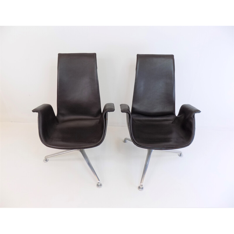 Pair of vintage Fk6725 Tulip armchairs by Preben Fabricius and Jørgen Kastholm for W.Knoll