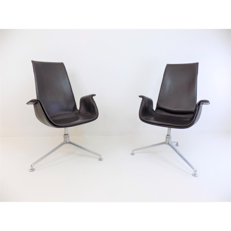 Pareja de sillones vintage Fk6725 Tulip de Preben Fabricius y Jørgen Kastholm para W.Knoll