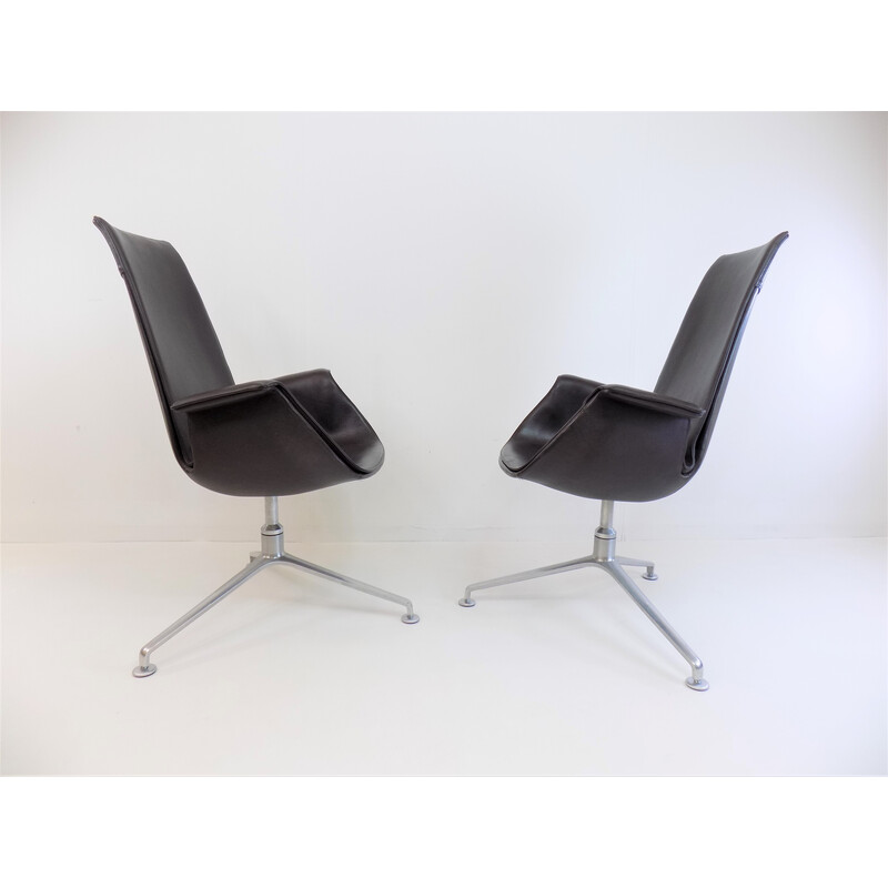 Par de poltronas Fk6725 Tulipas de Preben Fabricius e Jørgen Kastholm para W.Knoll