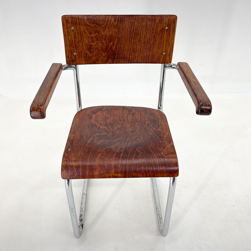 Fauteuil tubulaire chromé vintage, 1960