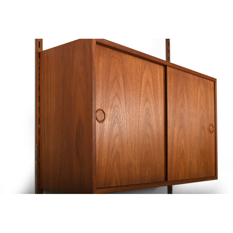 Vintage teak wall shelf system by Kai Kristiansen for Fm, 1960s