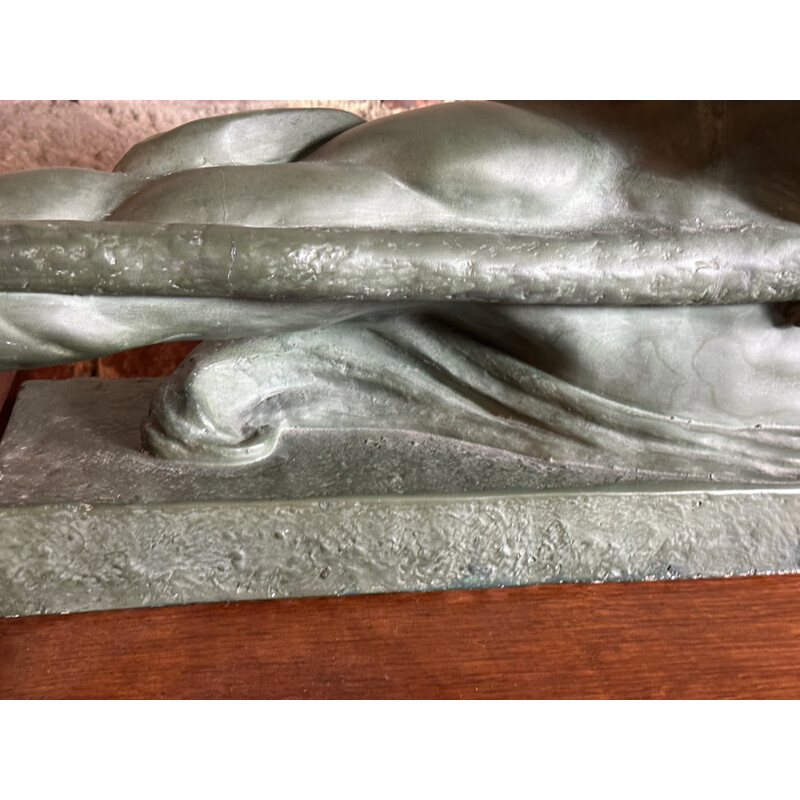 Vintage Art Deco escultura Atleta Meurice en yeso