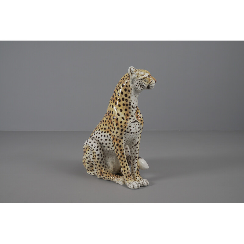 Italienische Vintage-Leoparden-Figur aus Keramik, 1960er Jahre