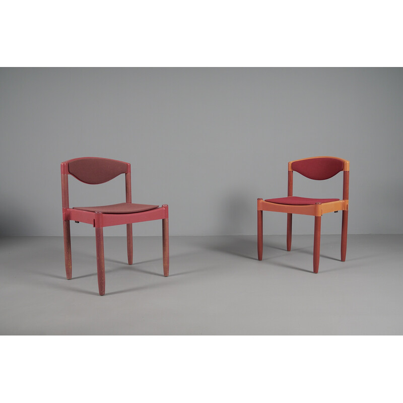 Set of 10 vintage Starx stacking chairs by Hartmut Lohmeyer for Casala, Germany 1990s