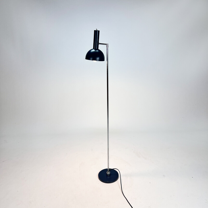 Vintage steel and aluminum floor lamp by Hala Zeist, 1960s